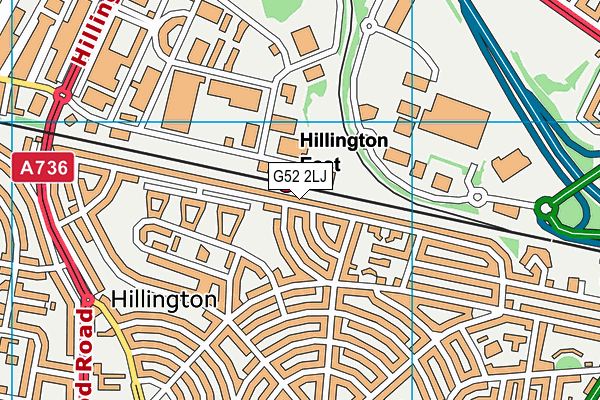 G52 2LJ map - OS VectorMap District (Ordnance Survey)