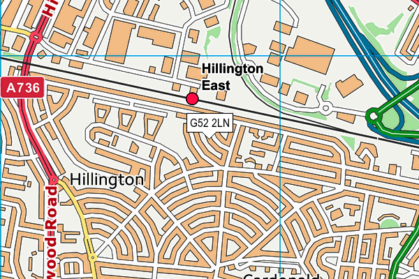 G52 2LN map - OS VectorMap District (Ordnance Survey)