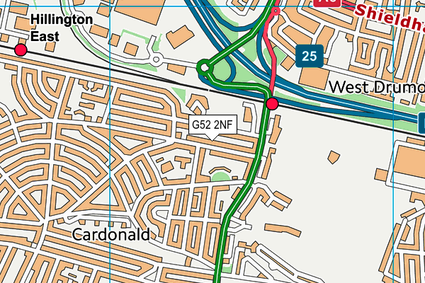 G52 2NF map - OS VectorMap District (Ordnance Survey)