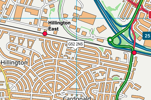 G52 2NS map - OS VectorMap District (Ordnance Survey)