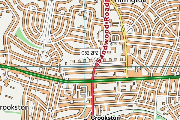 G52 2PZ map - OS VectorMap District (Ordnance Survey)