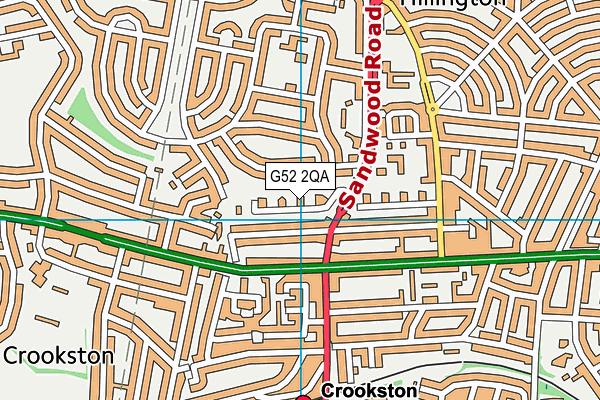 G52 2QA map - OS VectorMap District (Ordnance Survey)