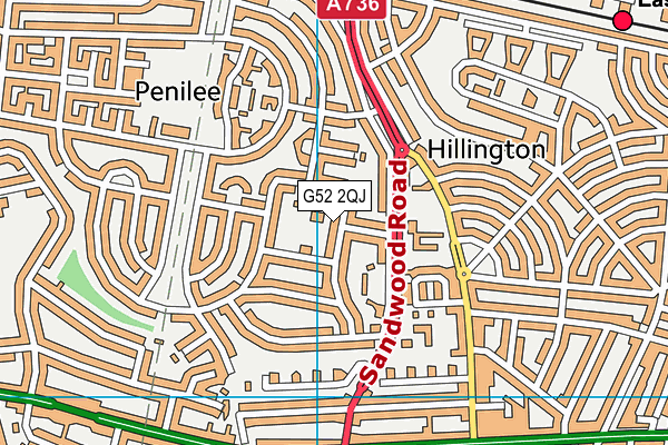 G52 2QJ map - OS VectorMap District (Ordnance Survey)