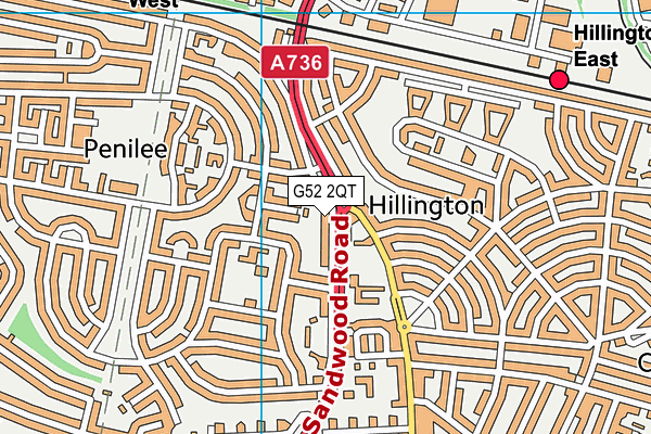 G52 2QT map - OS VectorMap District (Ordnance Survey)