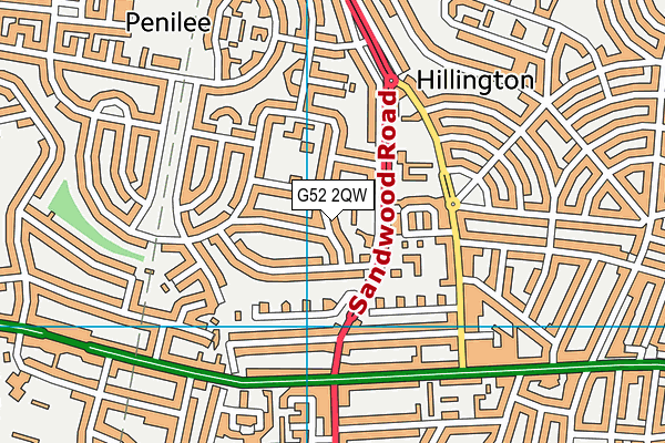 G52 2QW map - OS VectorMap District (Ordnance Survey)