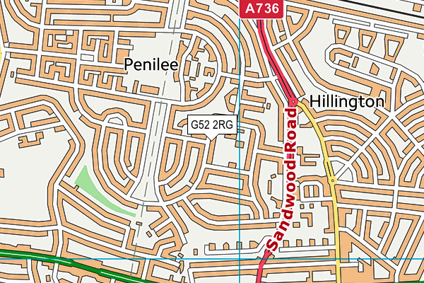 G52 2RG map - OS VectorMap District (Ordnance Survey)