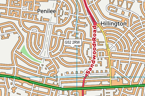 G52 2RW map - OS VectorMap District (Ordnance Survey)