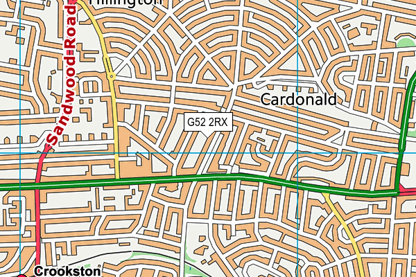 G52 2RX map - OS VectorMap District (Ordnance Survey)