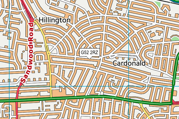 G52 2RZ map - OS VectorMap District (Ordnance Survey)