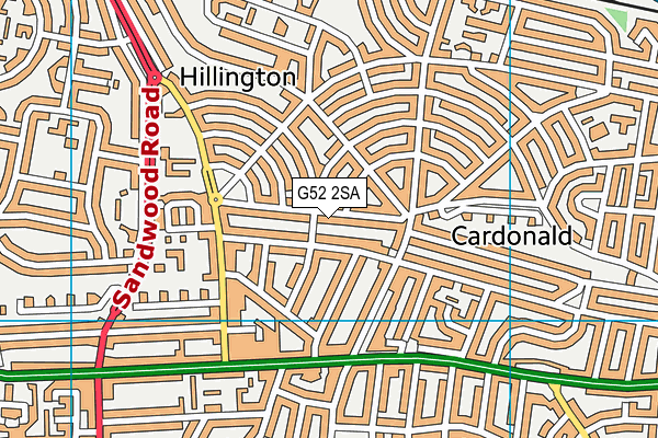 G52 2SA map - OS VectorMap District (Ordnance Survey)