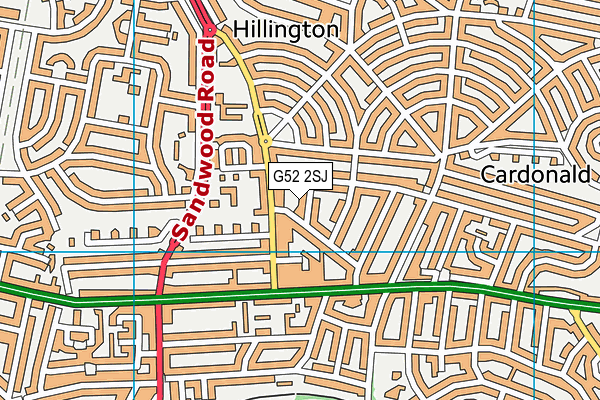 G52 2SJ map - OS VectorMap District (Ordnance Survey)