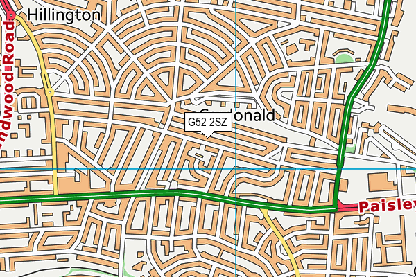 G52 2SZ map - OS VectorMap District (Ordnance Survey)