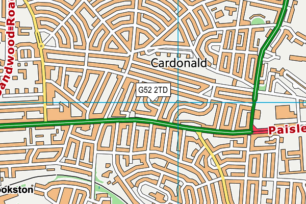 G52 2TD map - OS VectorMap District (Ordnance Survey)