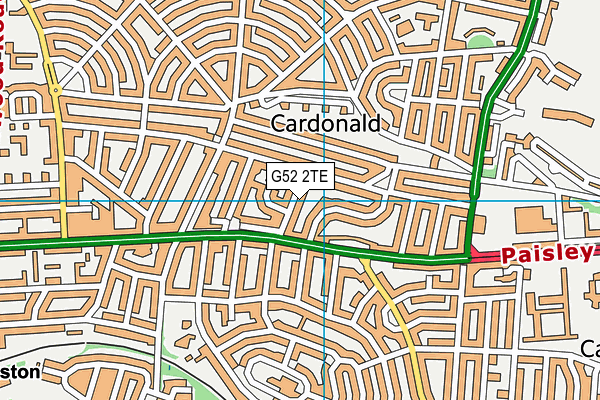 G52 2TE map - OS VectorMap District (Ordnance Survey)