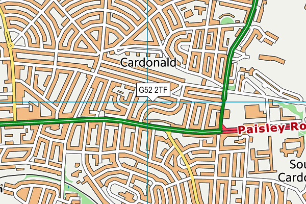 G52 2TF map - OS VectorMap District (Ordnance Survey)