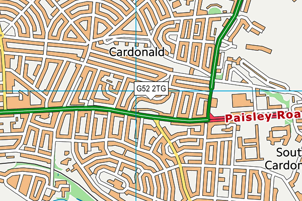 G52 2TG map - OS VectorMap District (Ordnance Survey)