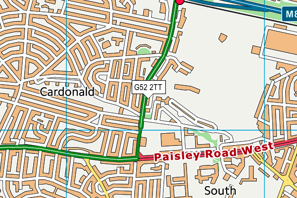 G52 2TT map - OS VectorMap District (Ordnance Survey)