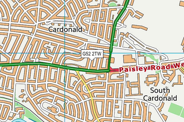 G52 2TW map - OS VectorMap District (Ordnance Survey)