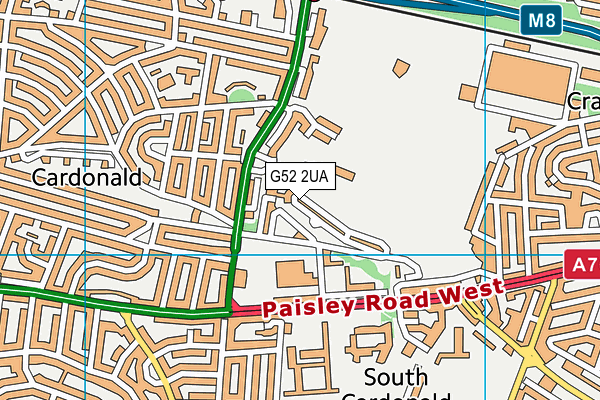 G52 2UA map - OS VectorMap District (Ordnance Survey)