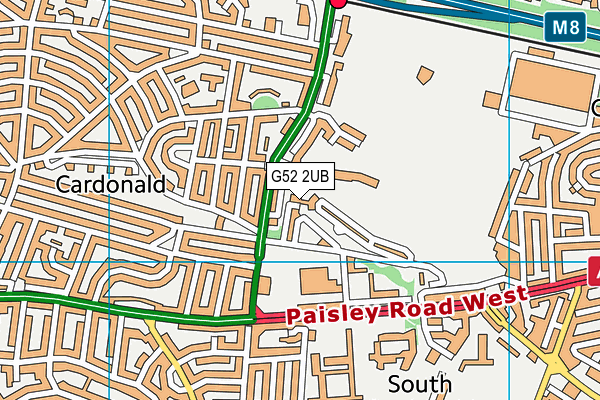 G52 2UB map - OS VectorMap District (Ordnance Survey)