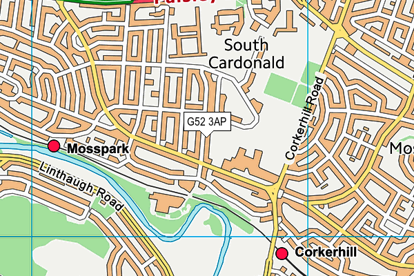 G52 3AP map - OS VectorMap District (Ordnance Survey)