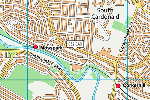 G52 3AS map - OS VectorMap District (Ordnance Survey)