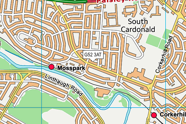 G52 3AT map - OS VectorMap District (Ordnance Survey)