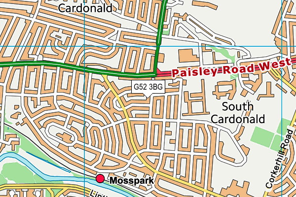 G52 3BG map - OS VectorMap District (Ordnance Survey)