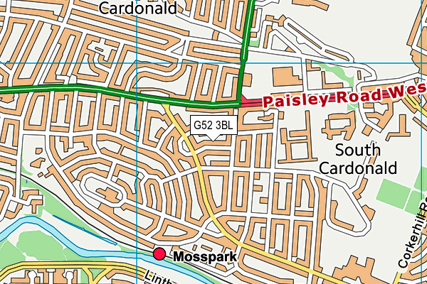 G52 3BL map - OS VectorMap District (Ordnance Survey)