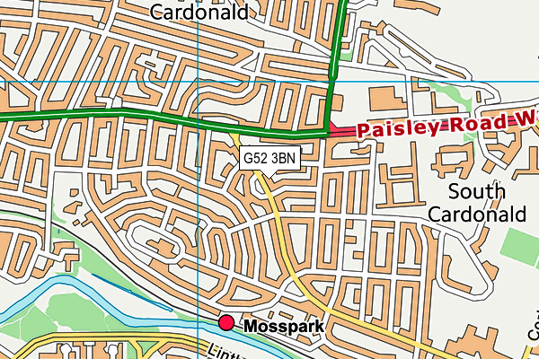 G52 3BN map - OS VectorMap District (Ordnance Survey)