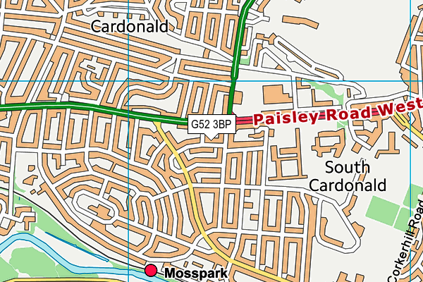 G52 3BP map - OS VectorMap District (Ordnance Survey)