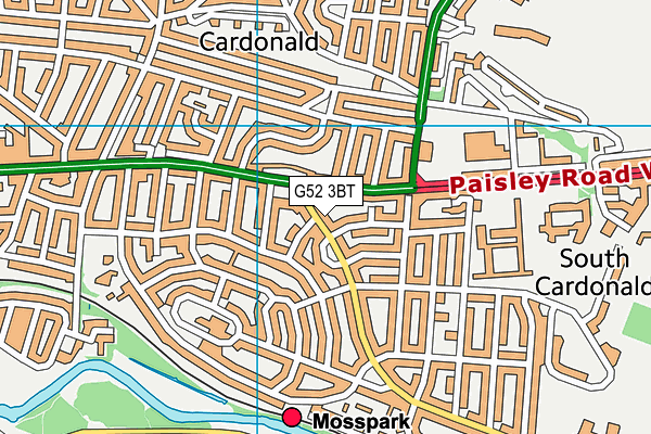 G52 3BT map - OS VectorMap District (Ordnance Survey)