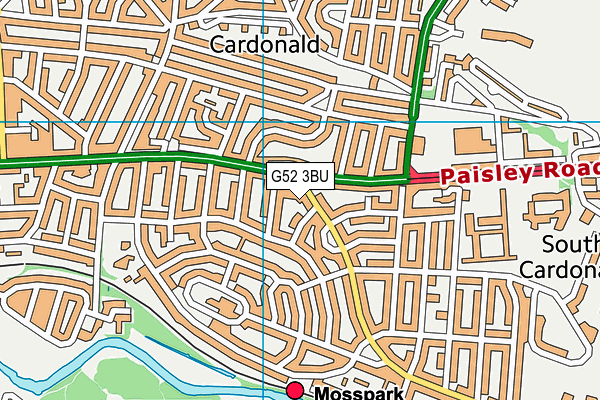 G52 3BU map - OS VectorMap District (Ordnance Survey)