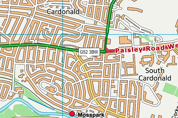 G52 3BW map - OS VectorMap District (Ordnance Survey)