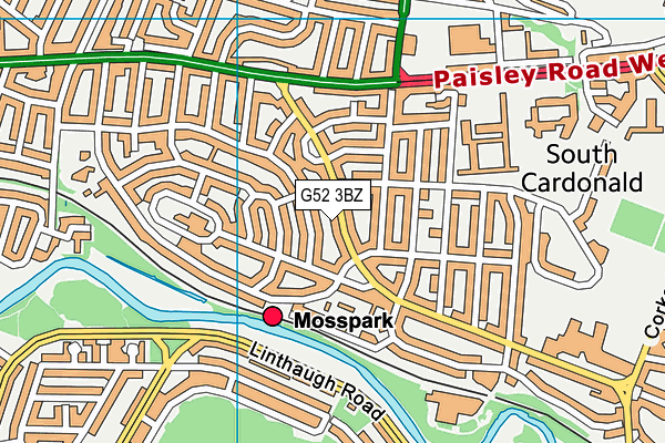 G52 3BZ map - OS VectorMap District (Ordnance Survey)