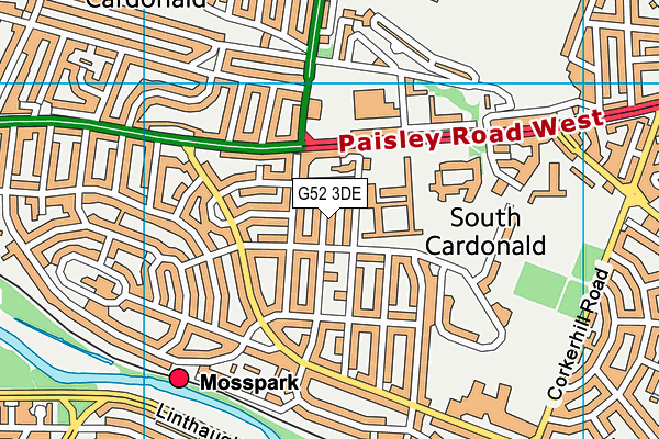 G52 3DE map - OS VectorMap District (Ordnance Survey)