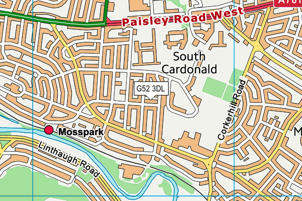 G52 3DL map - OS VectorMap District (Ordnance Survey)