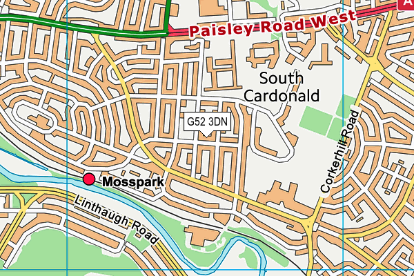 G52 3DN map - OS VectorMap District (Ordnance Survey)