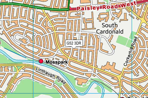 G52 3DR map - OS VectorMap District (Ordnance Survey)