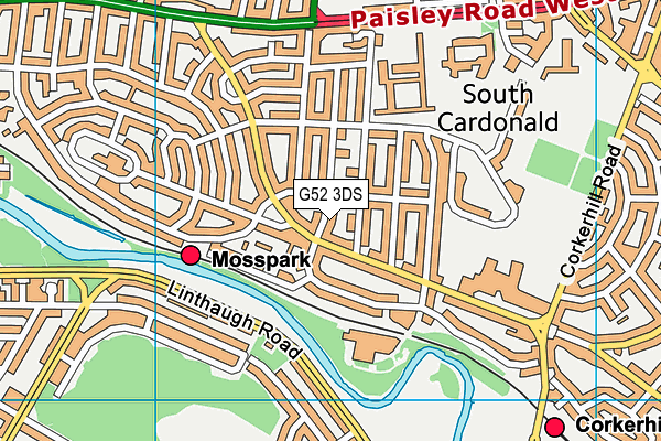 G52 3DS map - OS VectorMap District (Ordnance Survey)