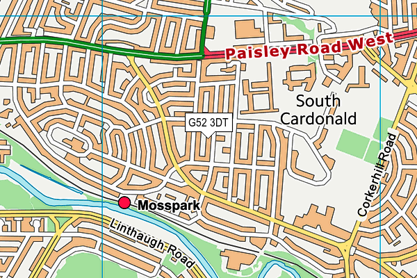 G52 3DT map - OS VectorMap District (Ordnance Survey)