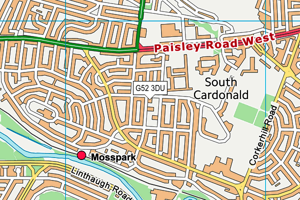 G52 3DU map - OS VectorMap District (Ordnance Survey)