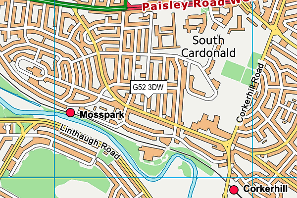 G52 3DW map - OS VectorMap District (Ordnance Survey)