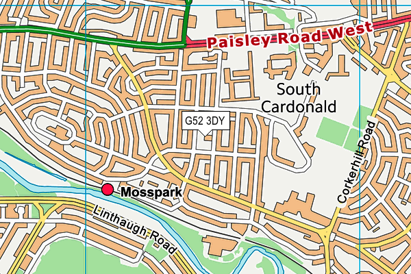 G52 3DY map - OS VectorMap District (Ordnance Survey)