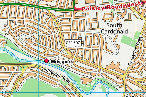 G52 3DZ map - OS VectorMap District (Ordnance Survey)