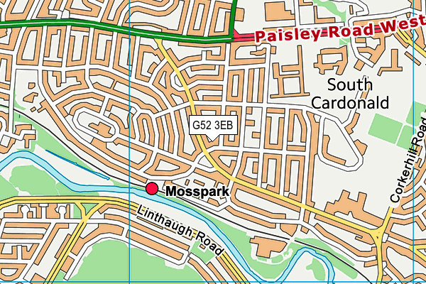 G52 3EB map - OS VectorMap District (Ordnance Survey)