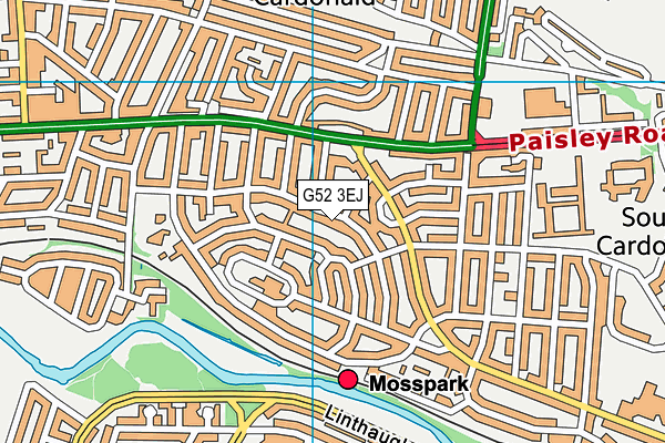 G52 3EJ map - OS VectorMap District (Ordnance Survey)