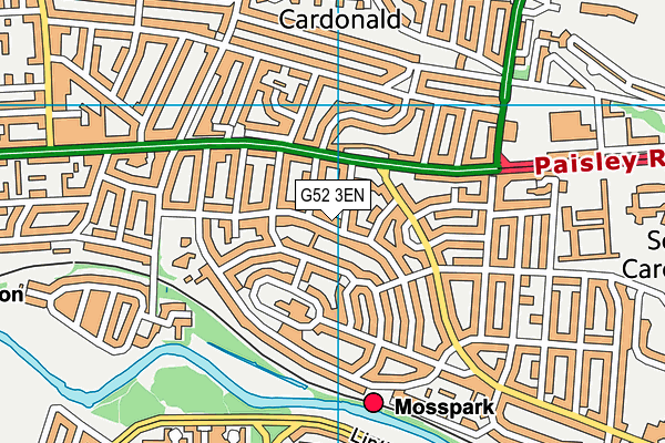 G52 3EN map - OS VectorMap District (Ordnance Survey)