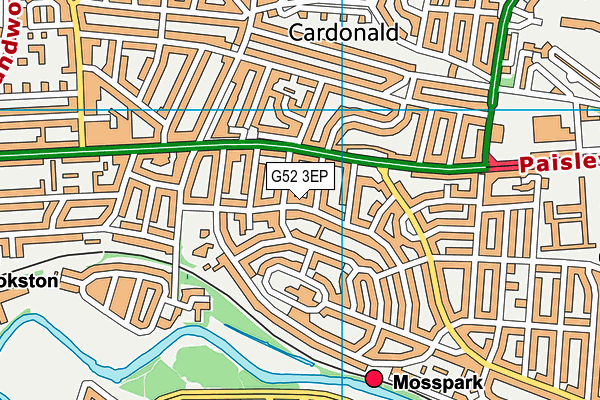 G52 3EP map - OS VectorMap District (Ordnance Survey)