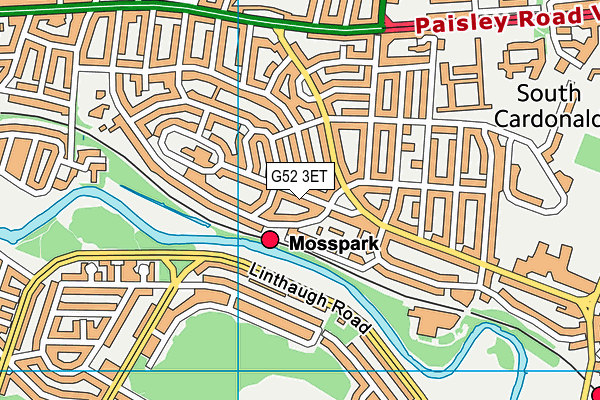 G52 3ET map - OS VectorMap District (Ordnance Survey)